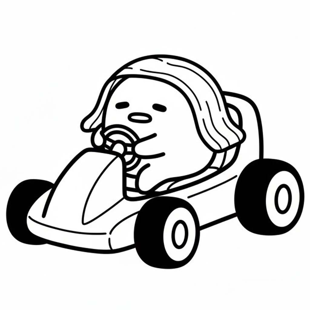 Kolorowanka Narysuj Gudetama wydruku dla dzieci