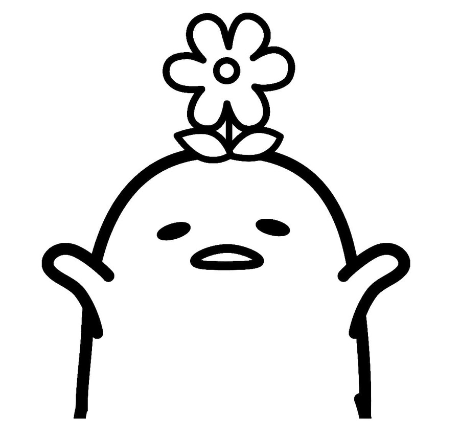 Kolorowanka Narysuj Gudetama wydruku łatwy