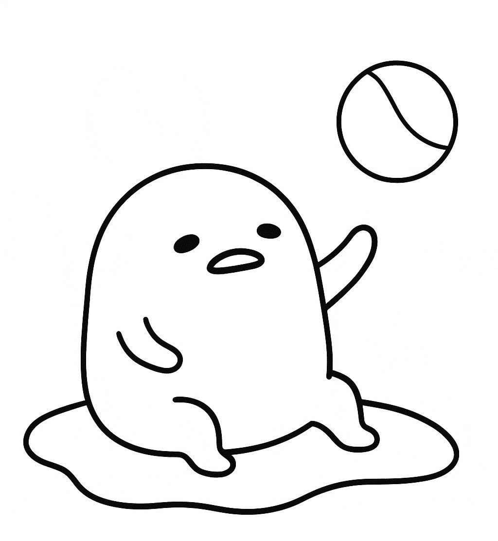 Kolorowanka Narysuj Gudetama wydruku