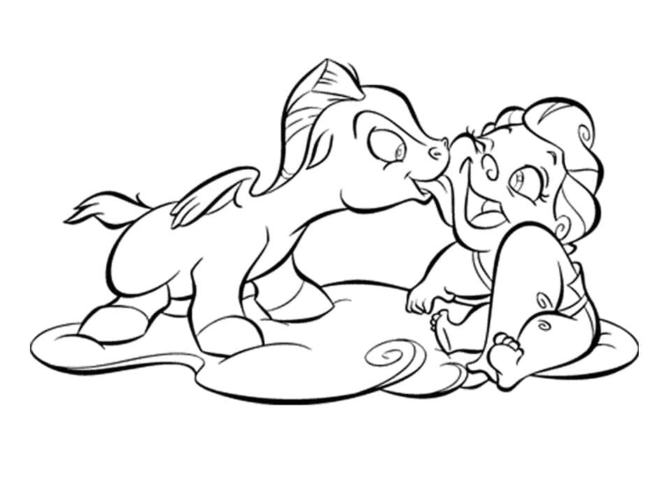 Kolorowanka Narysuj Herkules 4