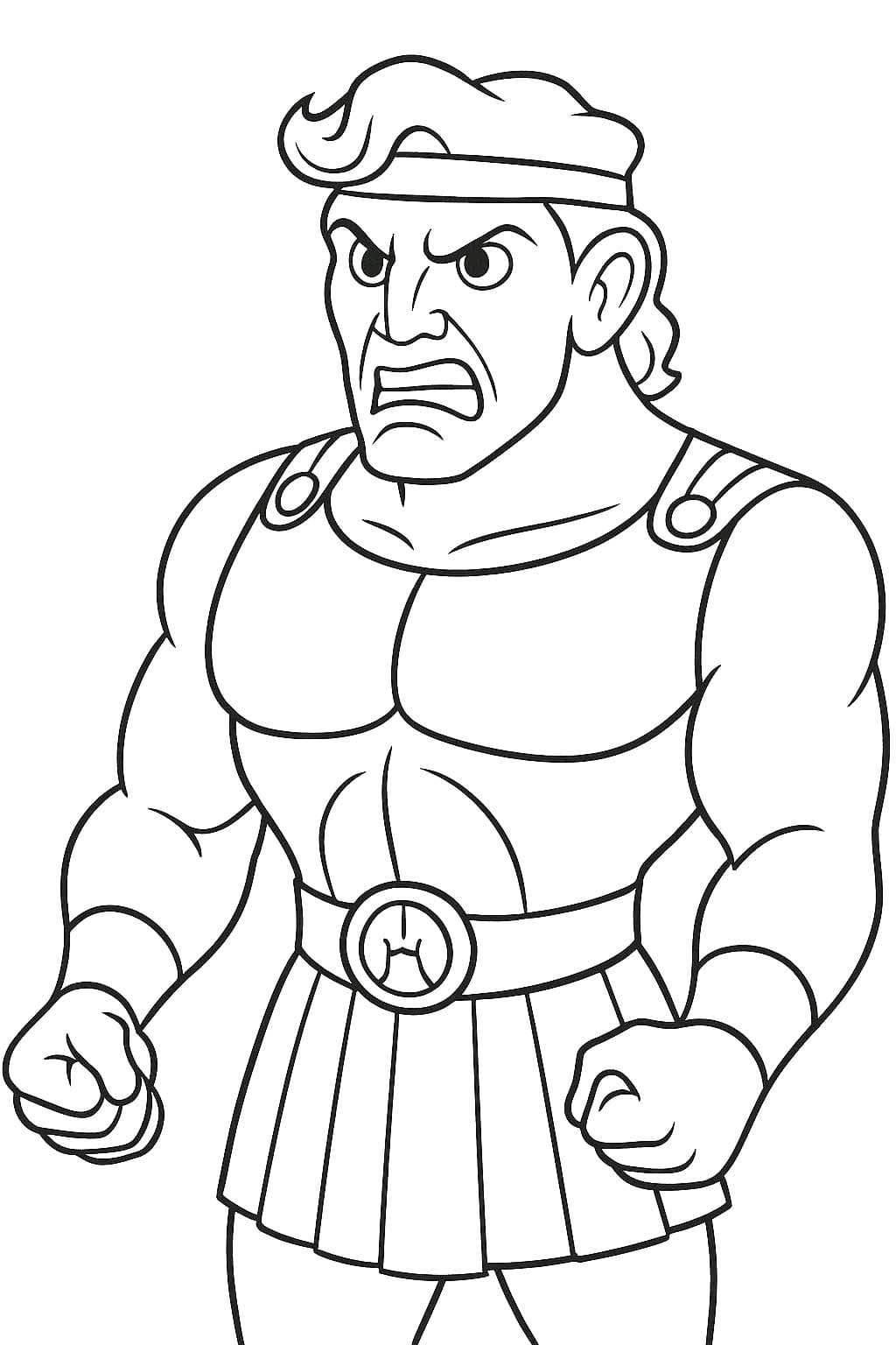 Kolorowanka Narysuj Herkules bezpłatny podstawowy