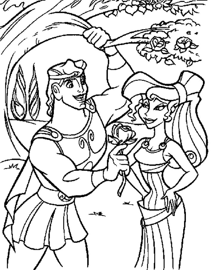 Kolorowanka Narysuj Herkules dla dzieci