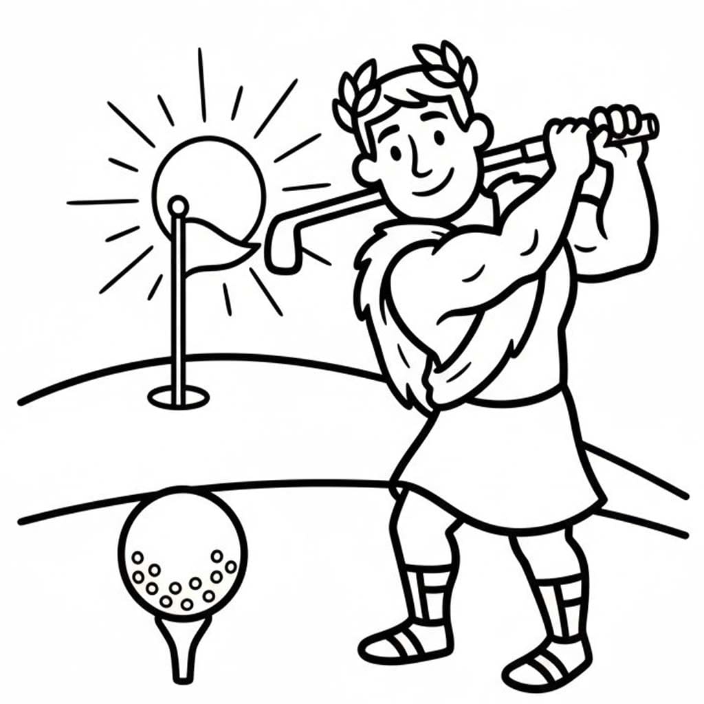 Kolorowanka Narysuj Herkules wydruku podstawowy