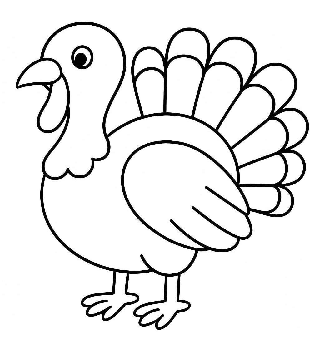 Kolorowanka Narysuj Indyk wydruku