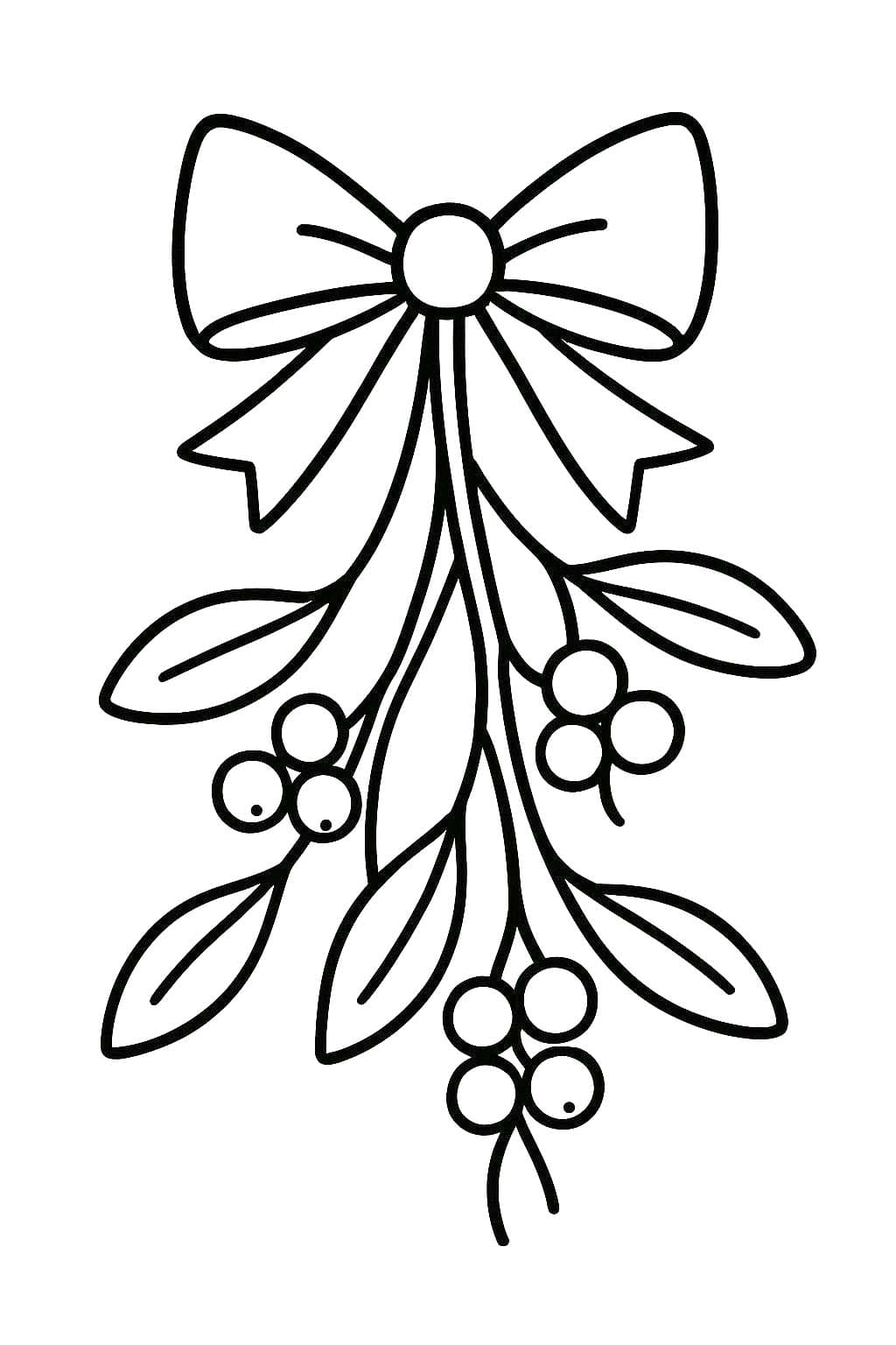 Kolorowanka Narysuj Jemioła bezpłatny prosty