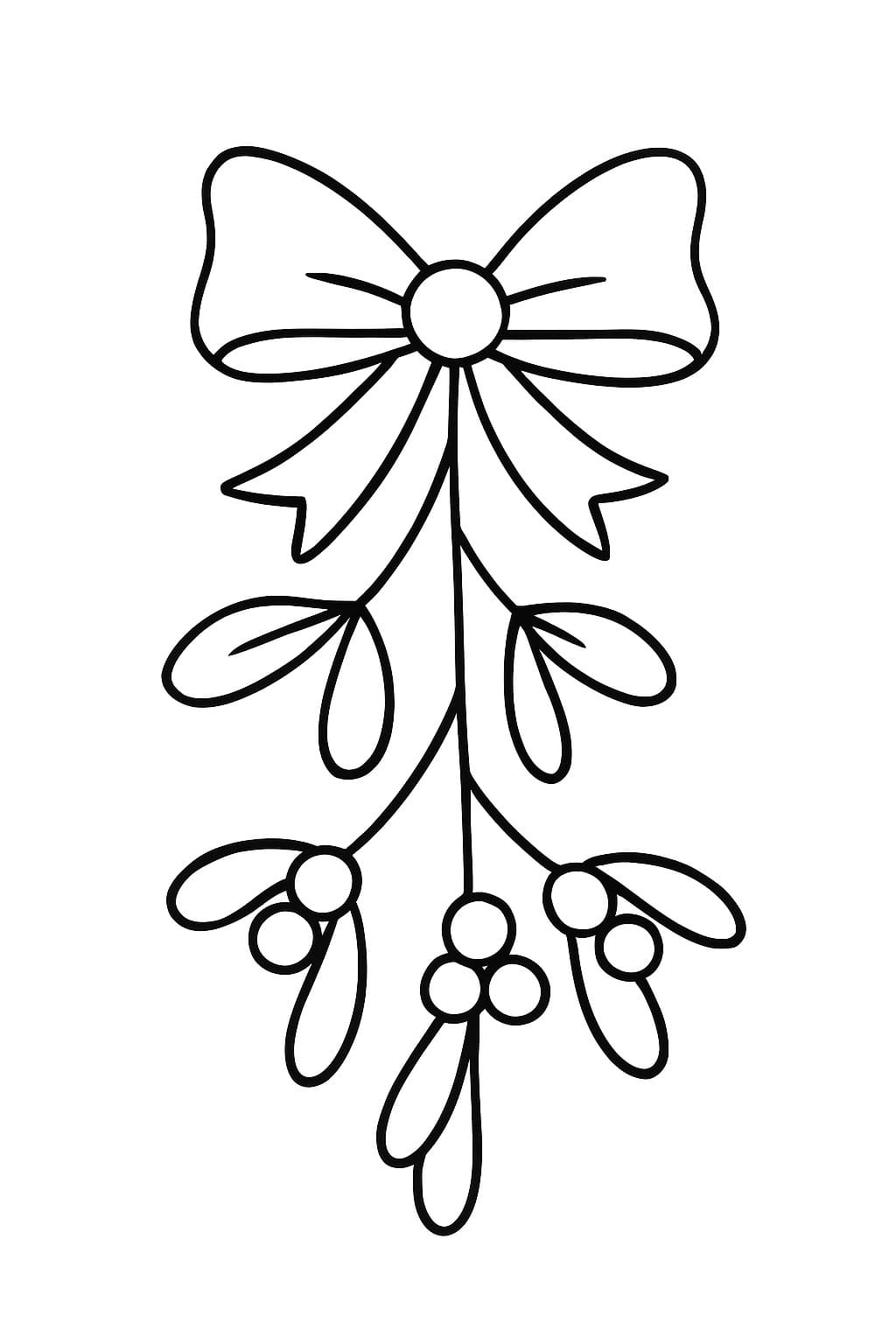 Kolorowanka Narysuj Jemioła bezpłatny wydruku