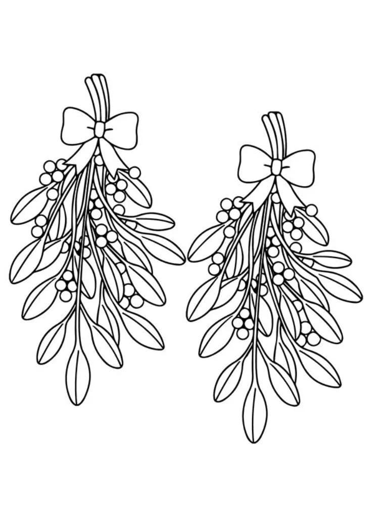 Kolorowanka Narysuj Jemioła dla dzieci