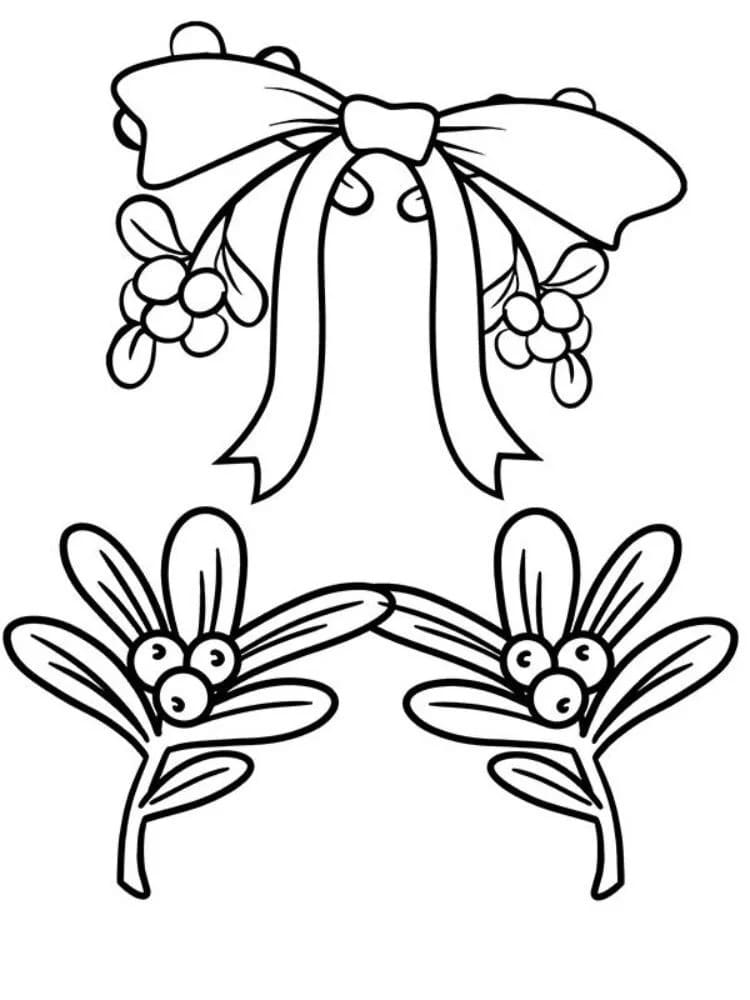 Kolorowanka Narysuj Jemioła prosty