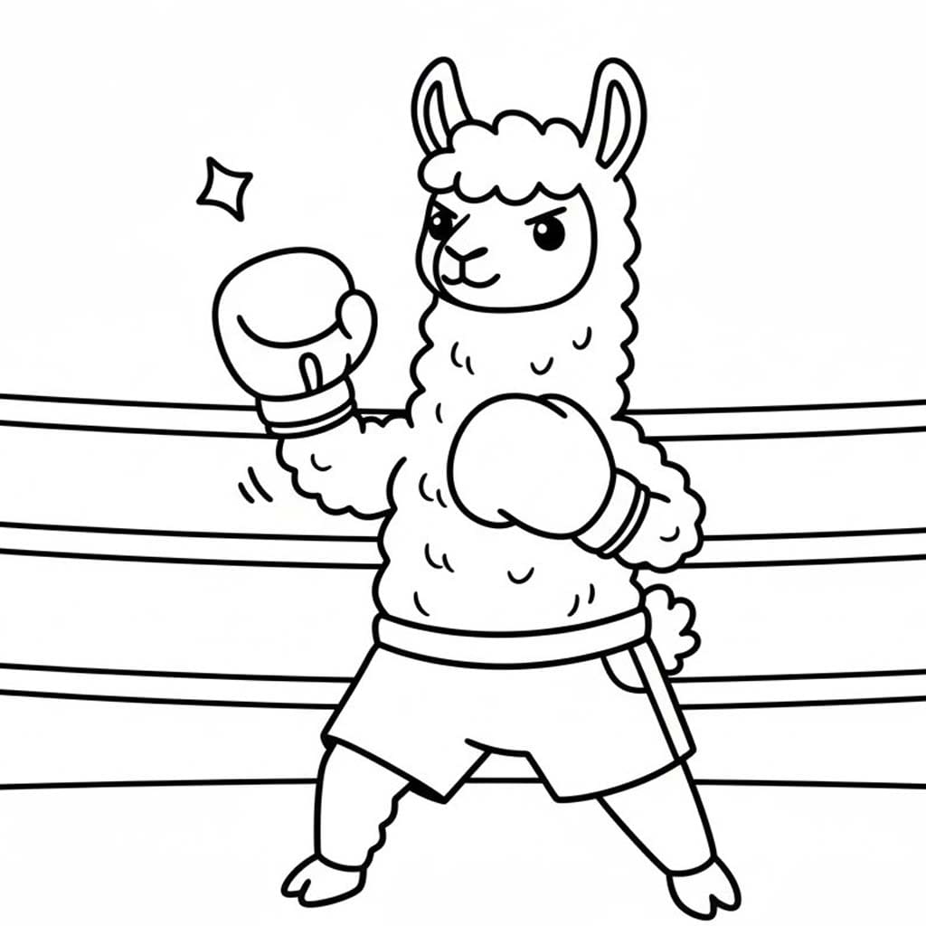 Kolorowanka Narysuj Lama 7
