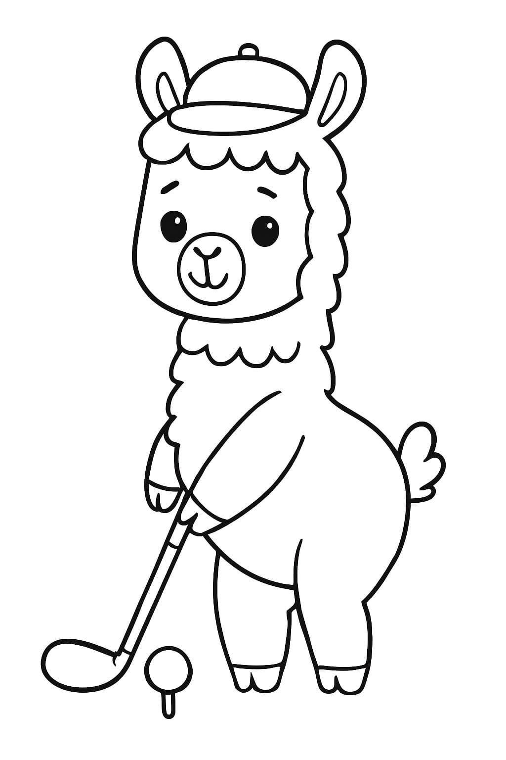 Kolorowanka Narysuj Lama bezpłatny