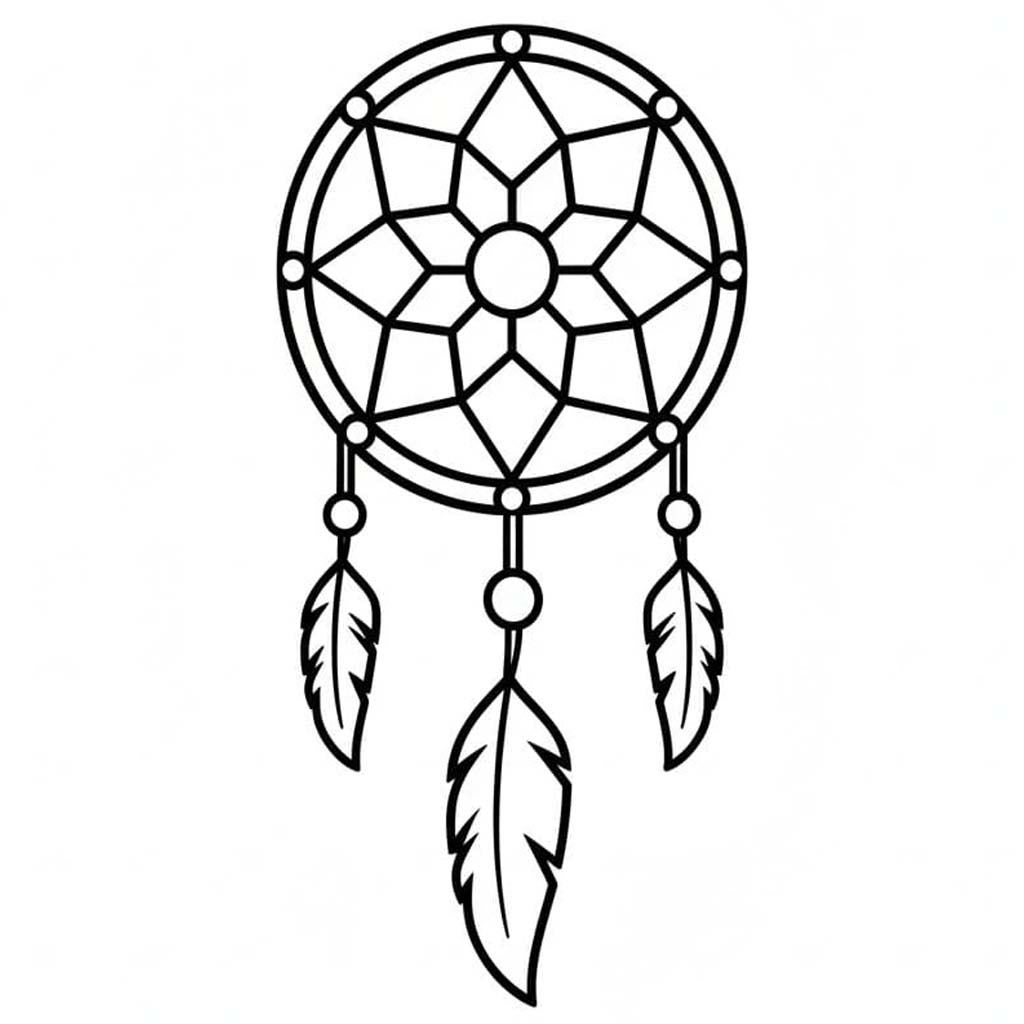 Kolorowanka Narysuj Łapacz Snów bezpłatny