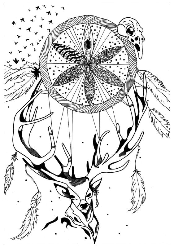 Kolorowanka Narysuj Łapacz Snów