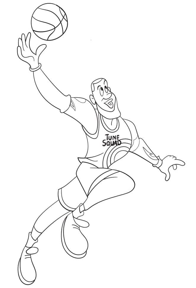 Kolorowanka Narysuj LeBron James 2