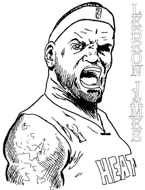 Kolorowanka Narysuj LeBron James 7