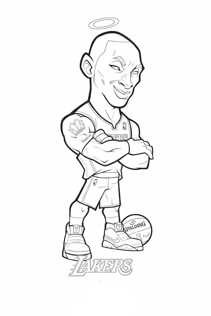 Kolorowanka Narysuj LeBron James bezpłatny prosty