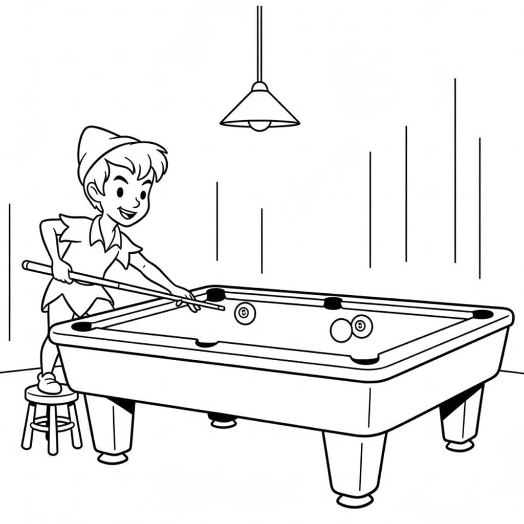 Kolorowanka Narysuj Piotruś Pan bezpłatny