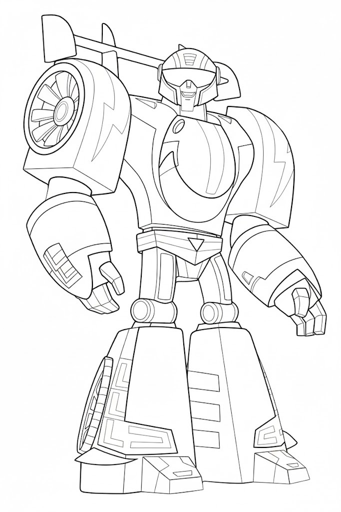 Kolorowanka Narysuj Rescue Bots 4