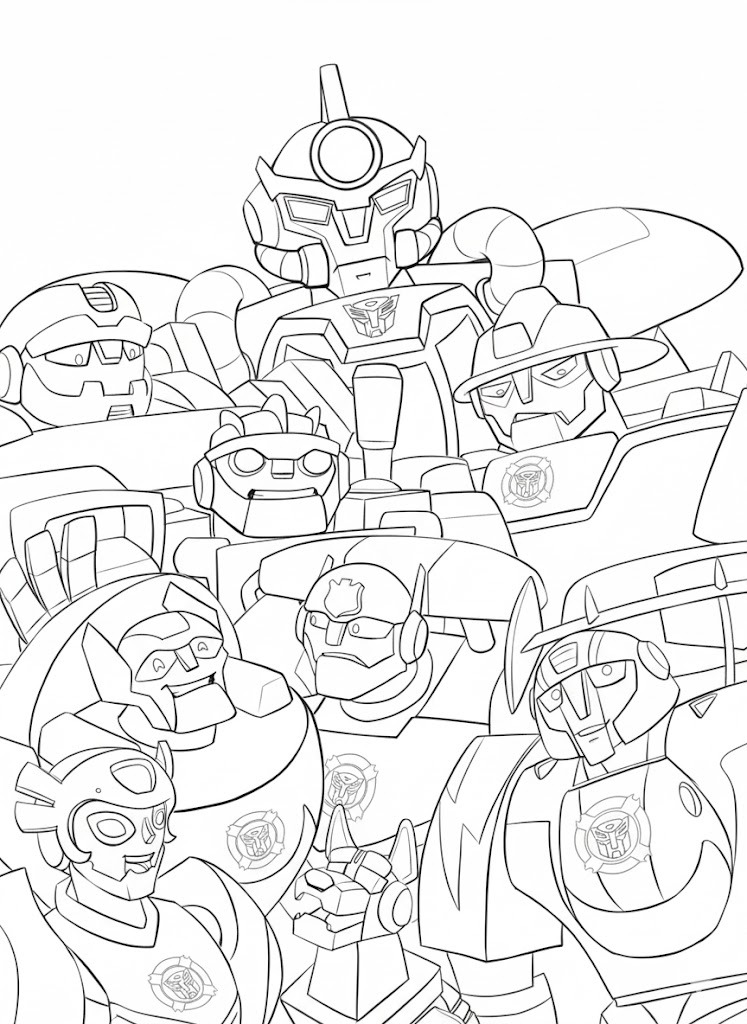 Kolorowanka Narysuj Rescue Bots 8