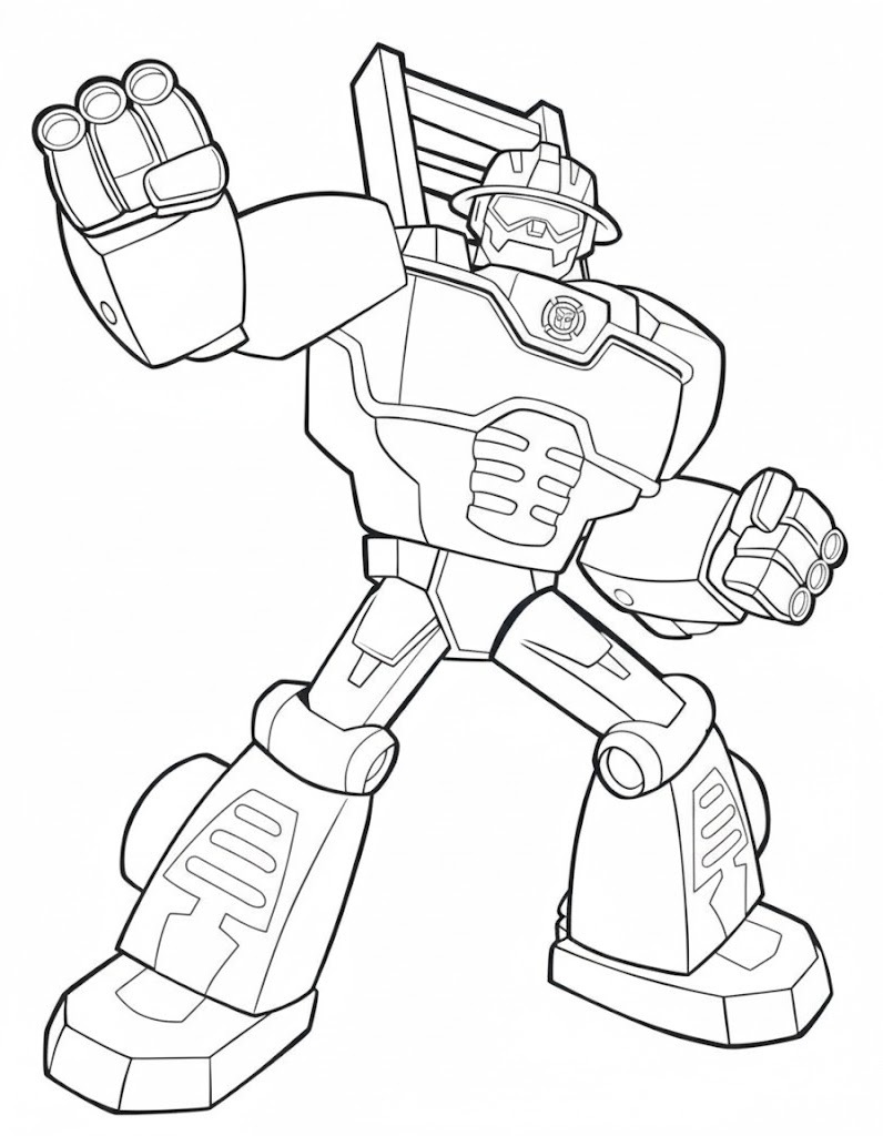 Kolorowanka Narysuj Rescue Bots bezpłatny wydruku