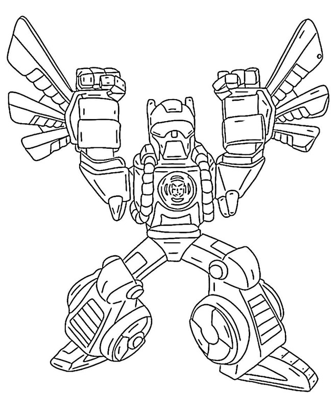 Kolorowanka Narysuj Rescue Bots łatwy