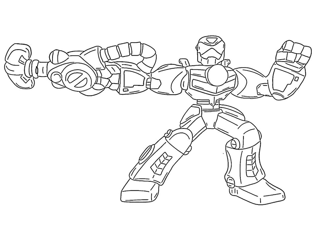 Kolorowanka Narysuj Rescue Bots prosty