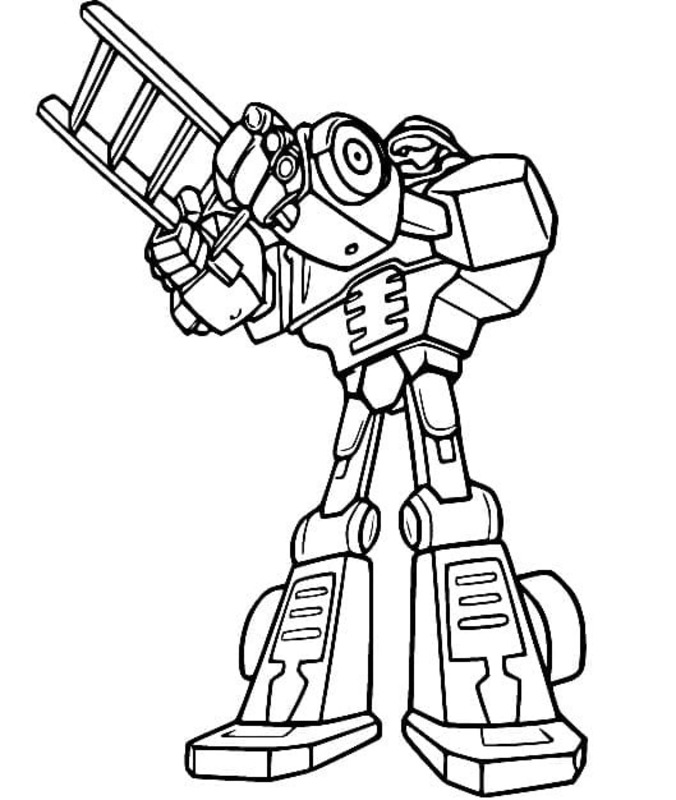 Kolorowanka Narysuj Rescue Bots wydruku łatwy