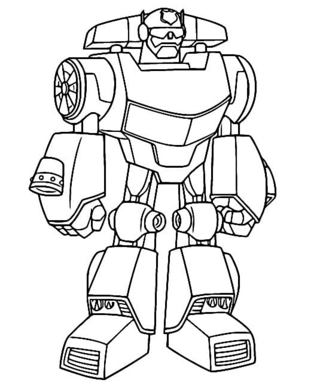Kolorowanka Narysuj Rescue Bots wydruku podstawowy
