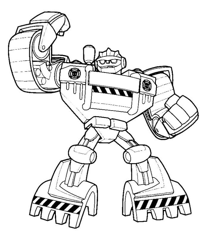 Kolorowanka Narysuj Rescue Bots wydruku prosty