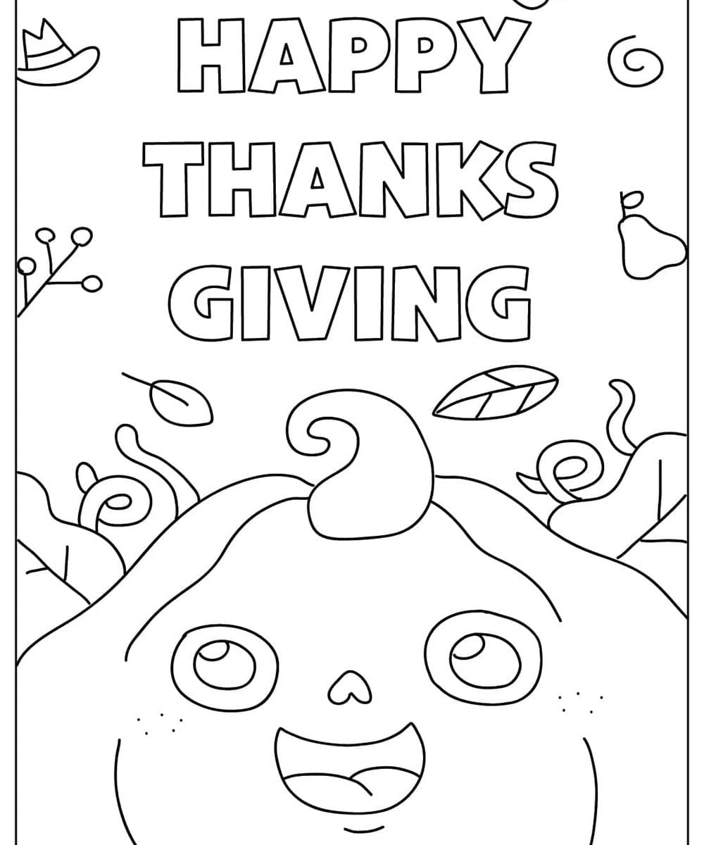 Kolorowanka Narysuj Święto Dziękczynienia wydruku