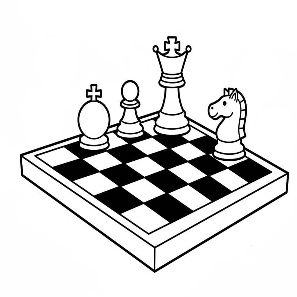 Kolorowanka Narysuj Szachy bezpłatny podstawowy