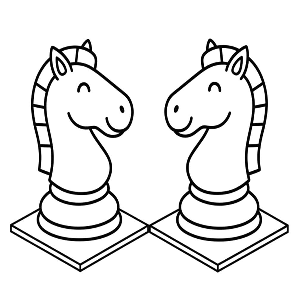Kolorowanka Narysuj Szachy bezpłatny prosty