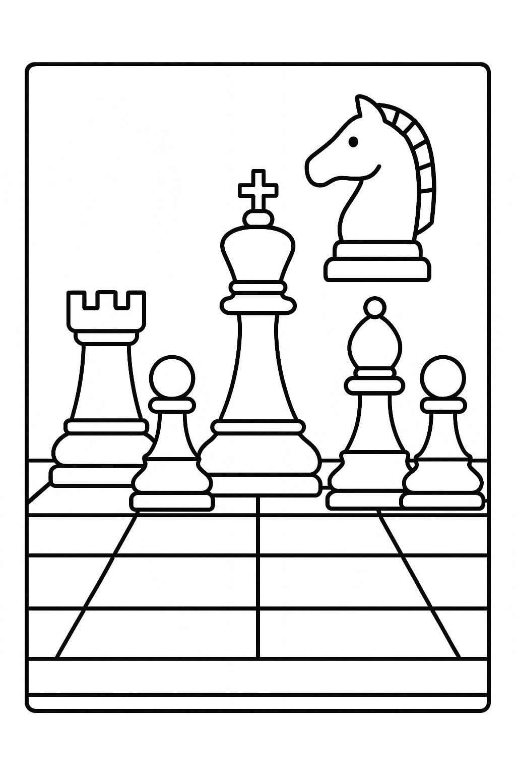 Kolorowanka Narysuj Szachy podstawowy