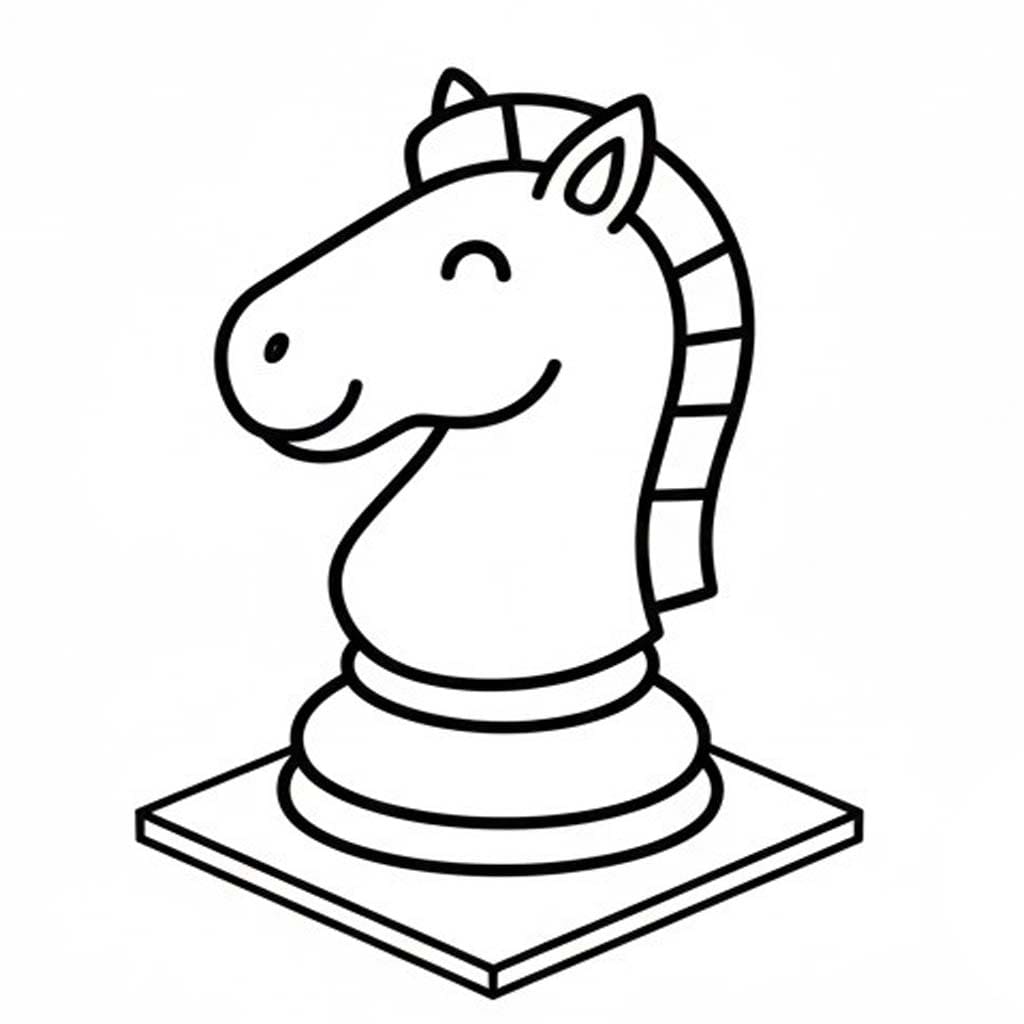 Kolorowanka Narysuj Szachy wydruku prosty