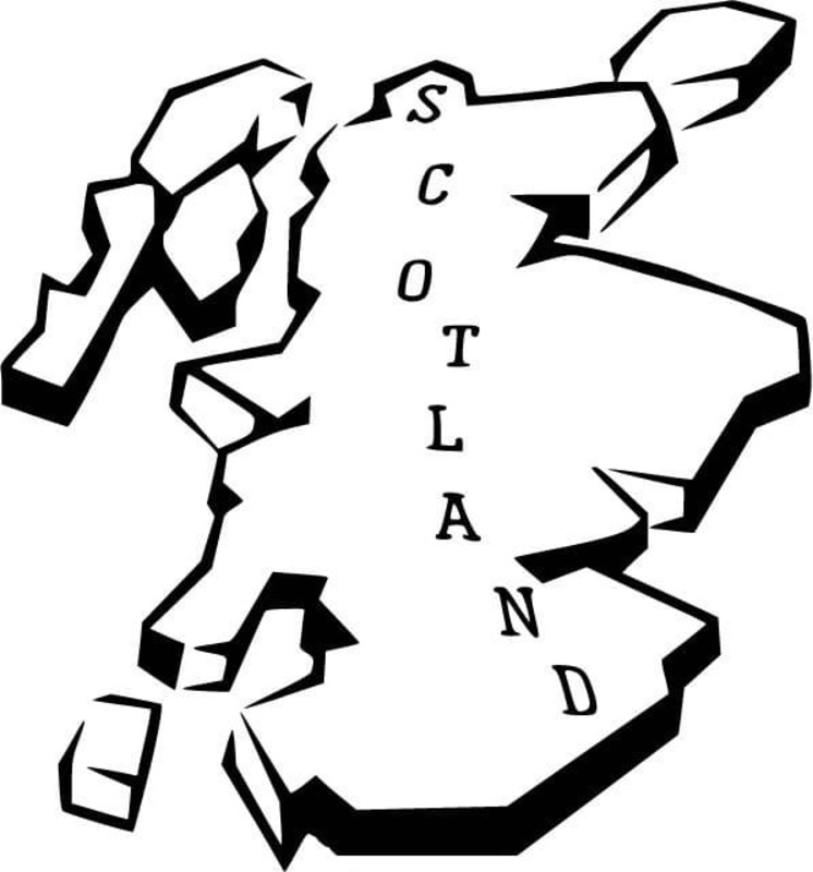 Kolorowanka Narysuj Szkocja prosty