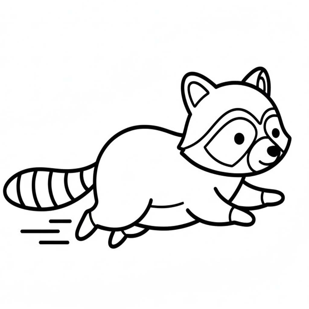 Kolorowanka Narysuj Szop Pracz bezpłatny wydruku