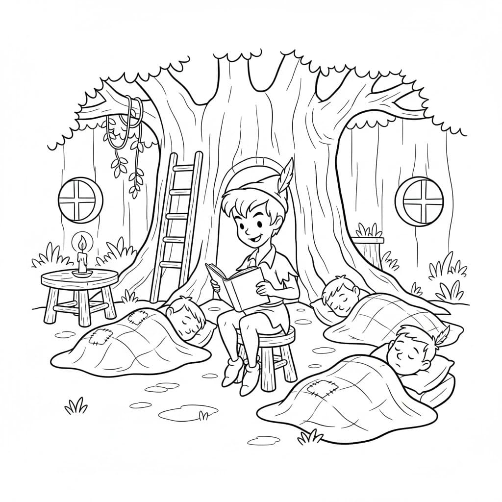 Kolorowanka Piotruś Pan 2