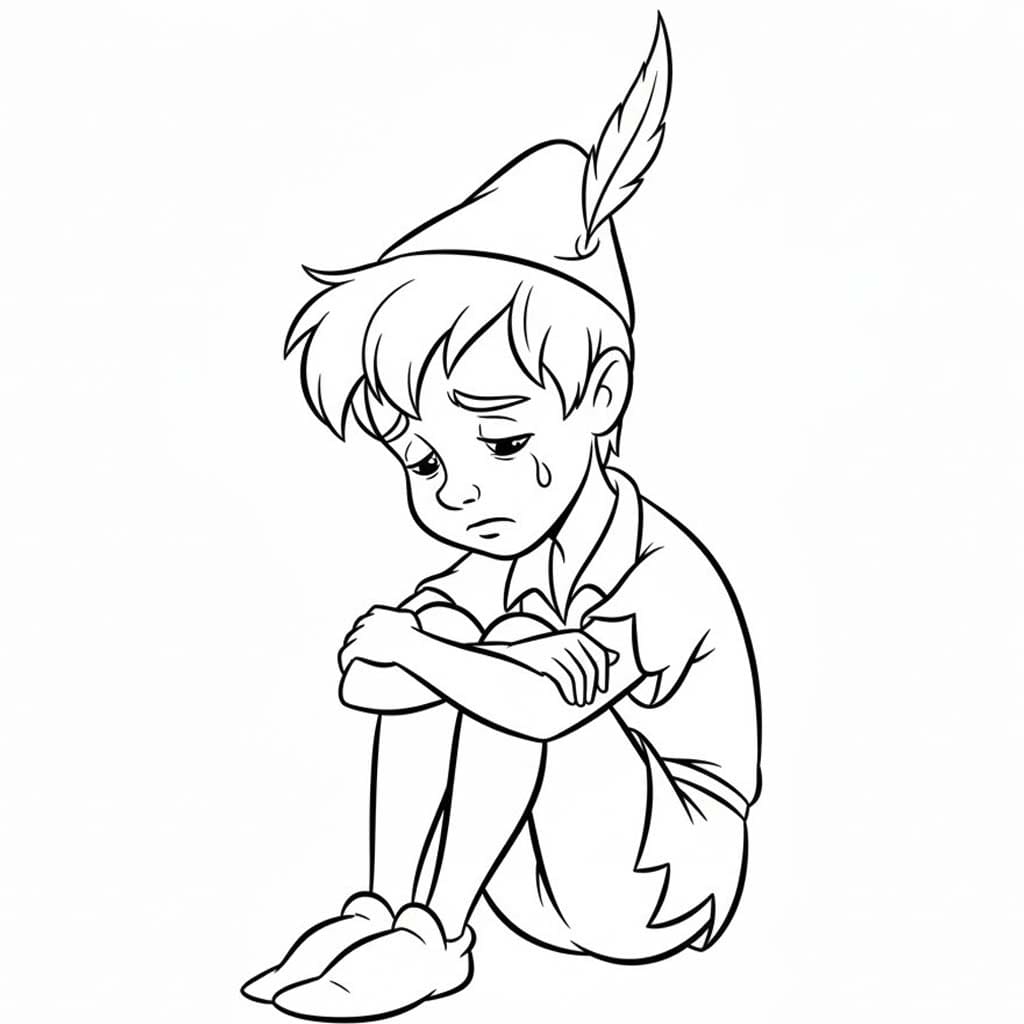 Kolorowanka Piotruś Pan bezpłatny łatwy