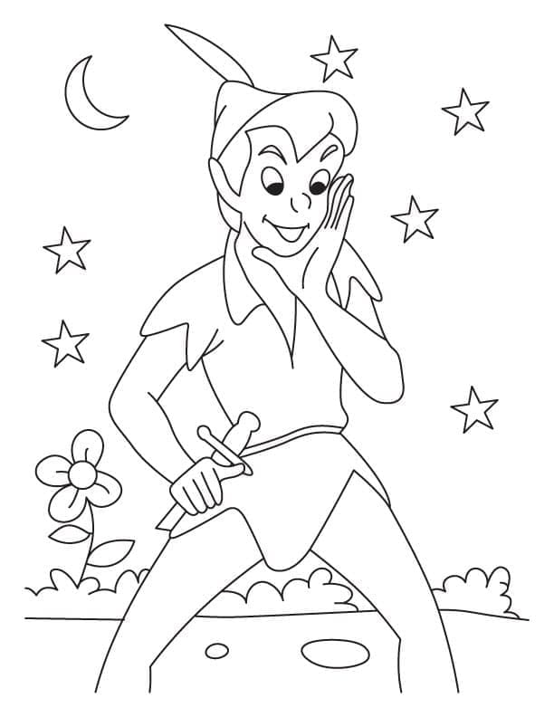 Kolorowanka Piotruś Pan bezpłatny podstawowy