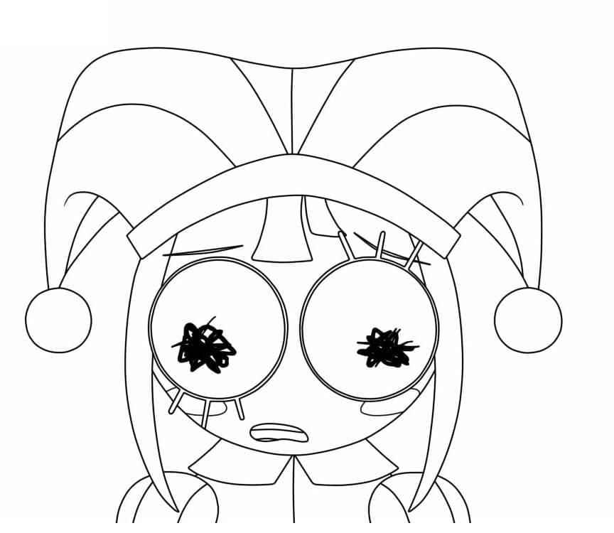 Kolorowanka Pomni bezpłatny podstawowy