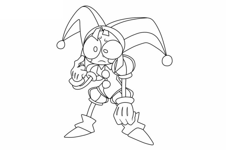 Kolorowanka Pomni wydruku łatwy