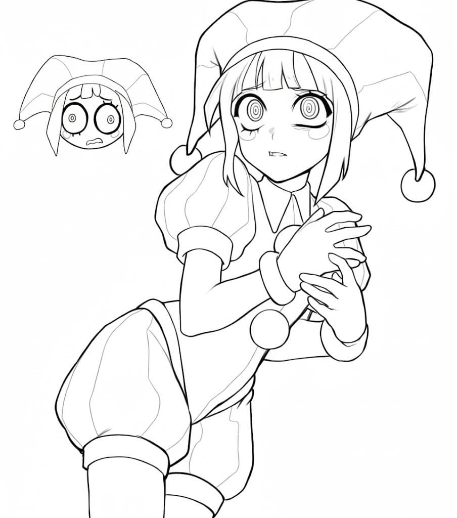 Kolorowanka Pomni wydruku