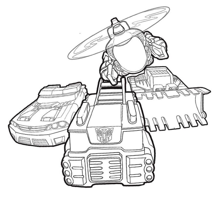 Kolorowanka Rescue Bots bezpłatny wydruku dla dzieci