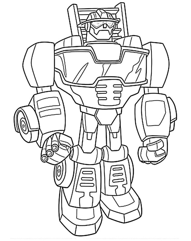 Kolorowanka Rescue Bots bezpłatny wydruku