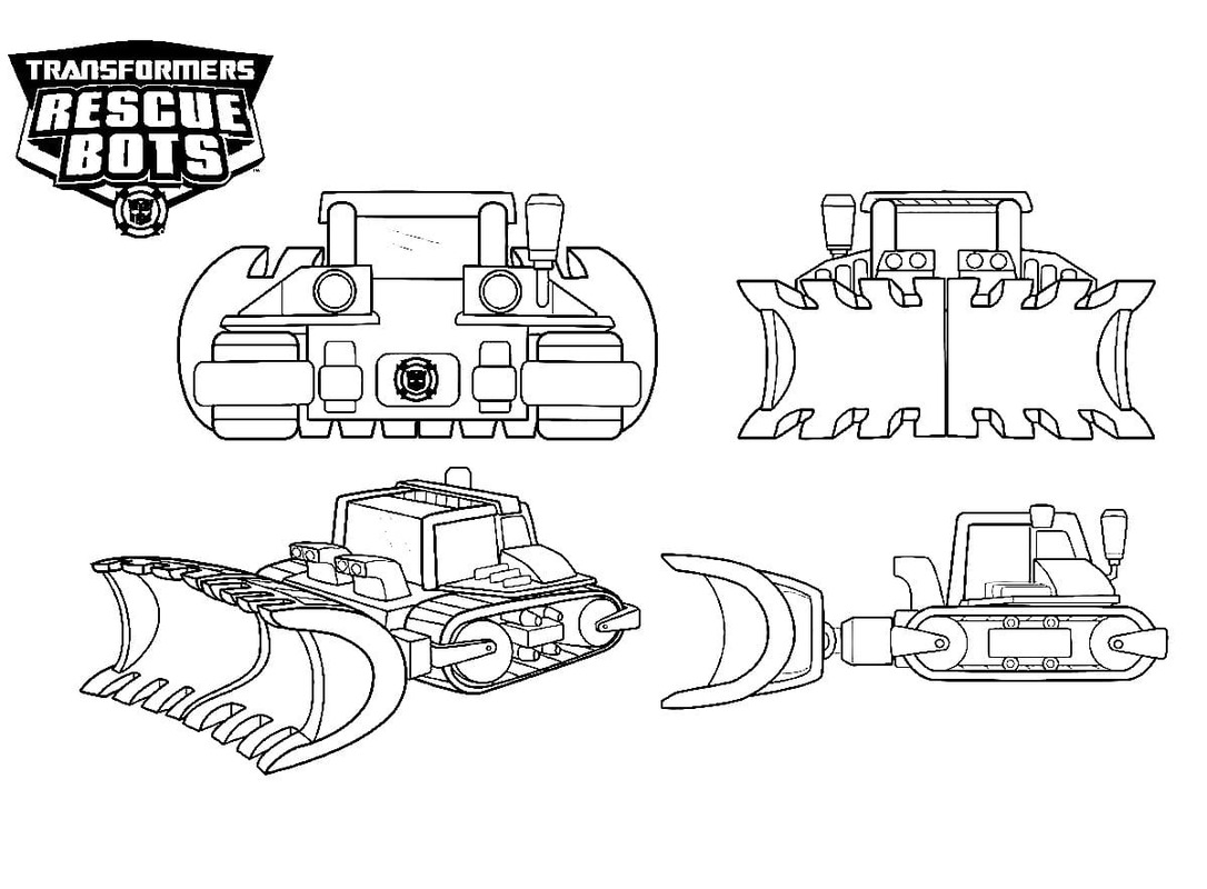 Kolorowanka Rescue Bots podstawowy u dzieci