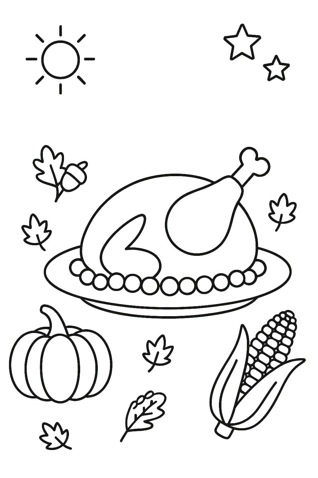 Kolorowanka Święto Dziękczynienia 7