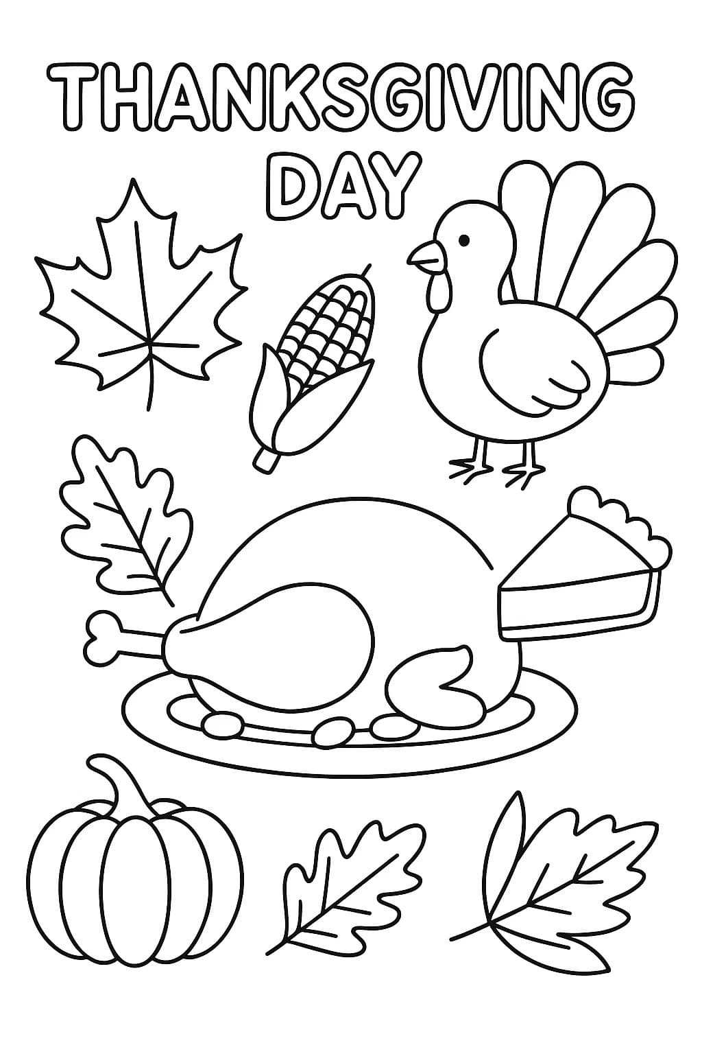 Kolorowanka Święto Dziękczynienia 8