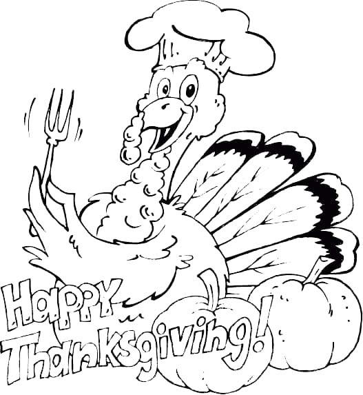 Kolorowanka Święto Dziękczynienia bezpłatny wydruku podstawowy