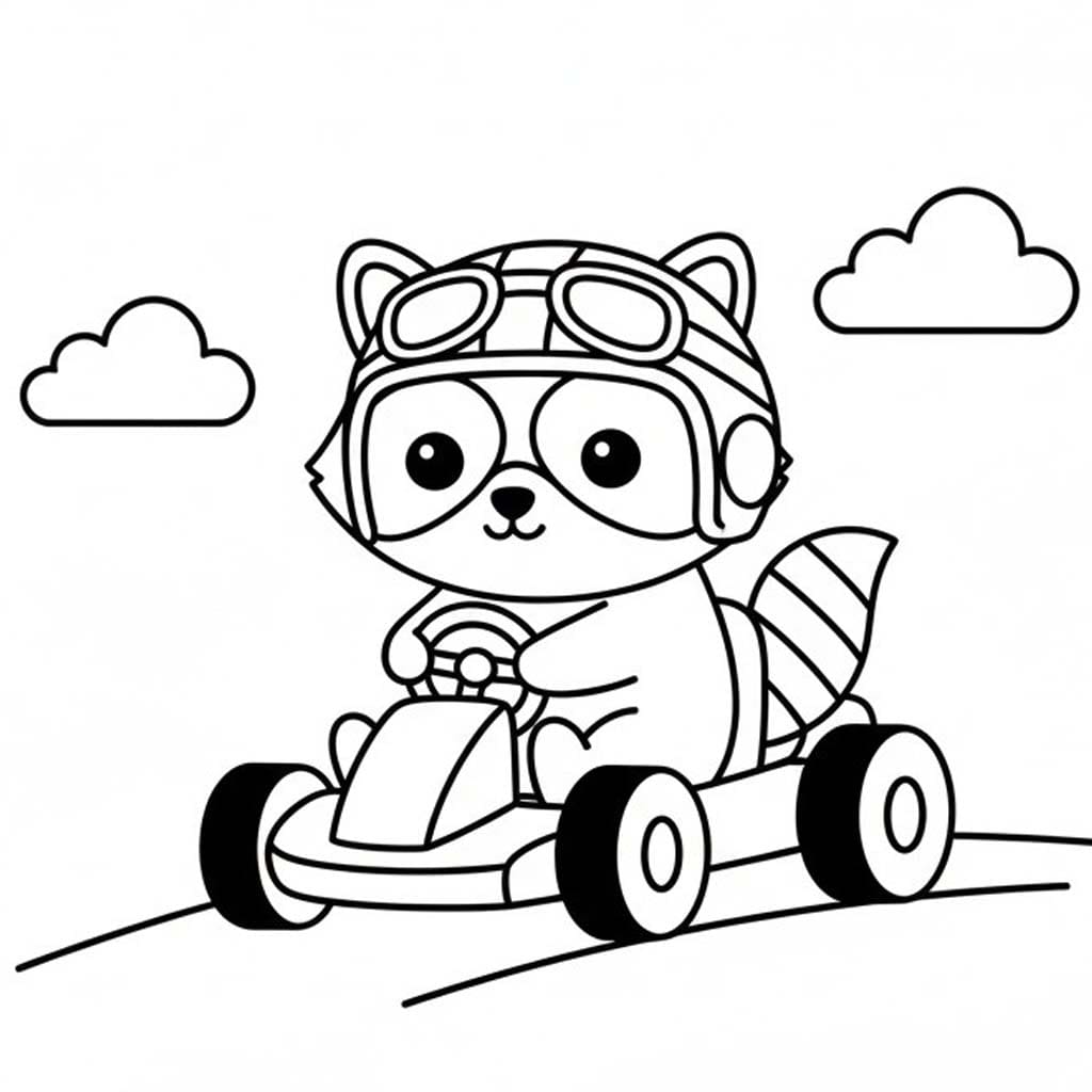 Kolorowanka Szop Pracz bezpłatny wydruku