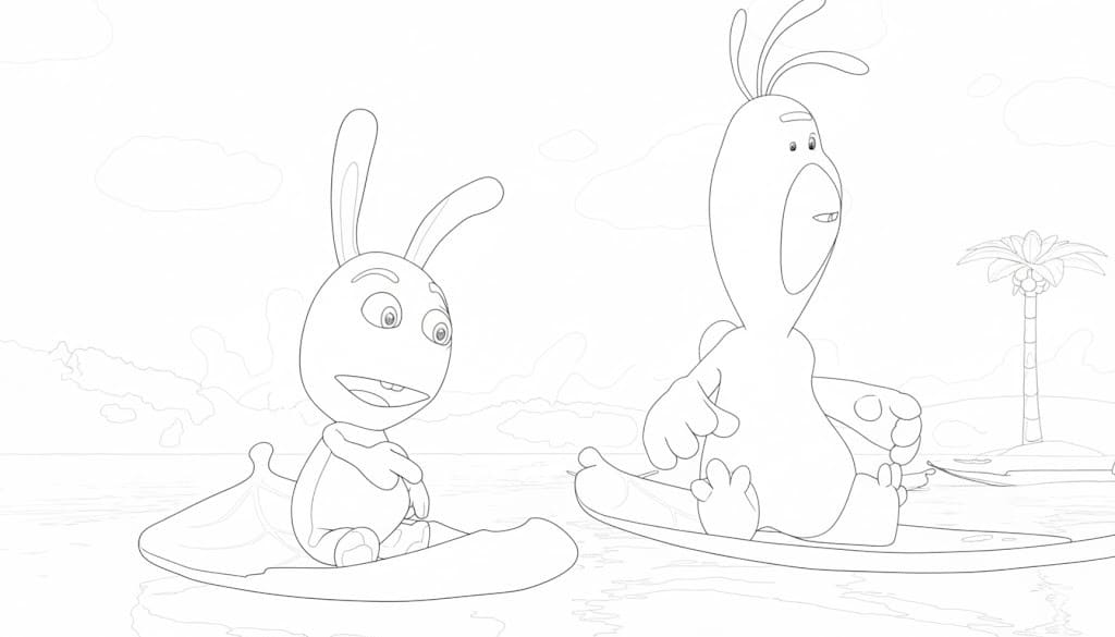 Kolorowanka Agi Bagi bezpłatny wydruku dla dzieci