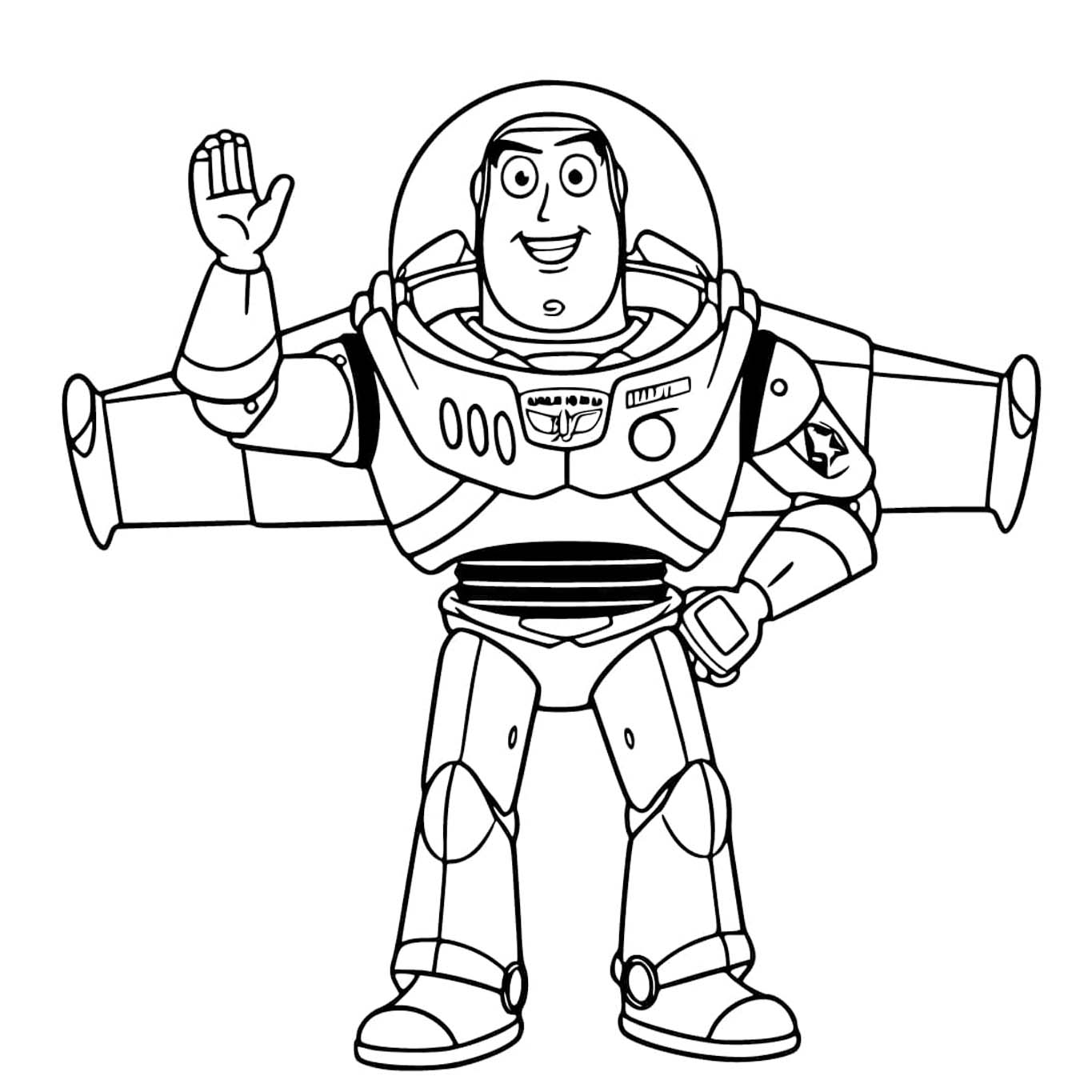 Kolorowanka Buzz Astral bezpłatny prosty